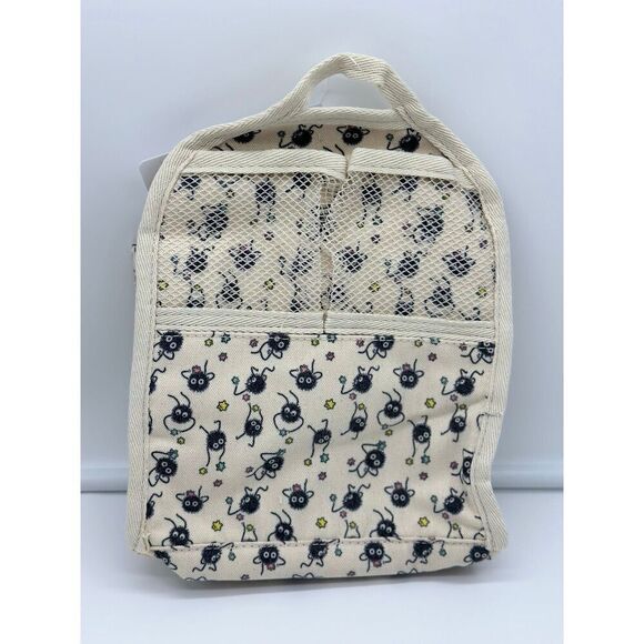Studio Ghibli Spirited Away Soot Sprites Allover Print Mini Backpack Organizer - Picture 2 of 3
